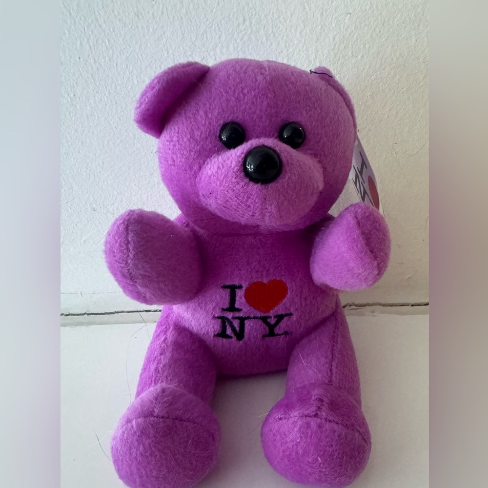 Official I Love NY Teddy Bear Purple Plush Toy - New with tags!